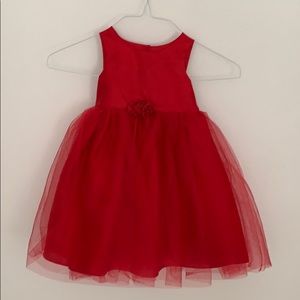 Red tulle dress for toddlers